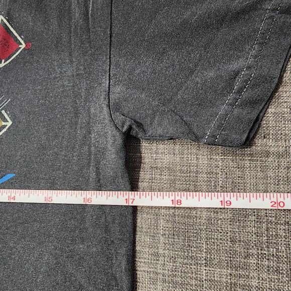 NEW S/M Forever 21 ACDC Charcoal Gray Crop Graphic Band Tee Women Size Small/Med - Picture 4 of 7